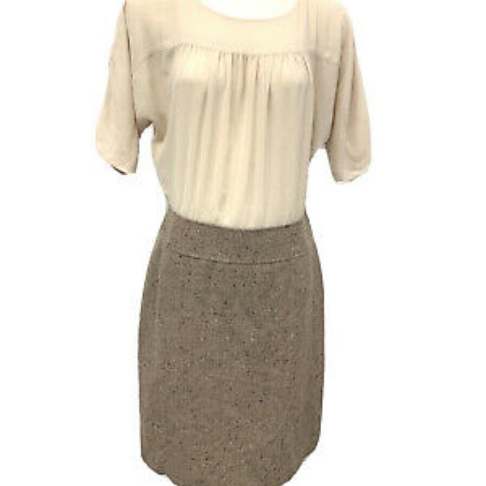 Ann Taylor Silk/tweed dress